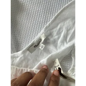 Madewell 100% Linen Cross Back top Size 00 thumbnail 5