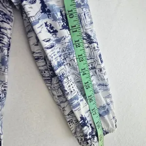 Sugarlips Francine Toile Sky Sammy Ruffle Drop Waist Dress Blue White Small‎ thumbnail 11