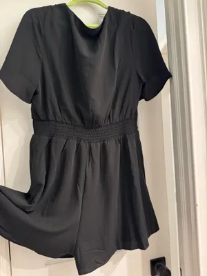 Black Tie Back Romper thumbnail 3