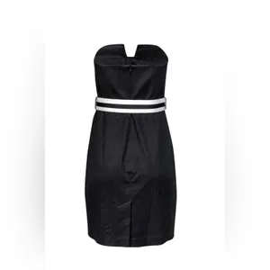 Trina Turk - Black Strapless Dress W/ Belt Sz 0 (b8.1) thumbnail 4