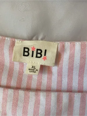 BiBi Cute Pink Pastel Stripe Ruffle Tier Puff Sleeve Babydoll Summer Dress Sz XL thumbnail 8