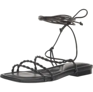 Marc Fisher Black Twisted-Strap Lace-Up Sandal thumbnail 1