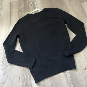 Nordstrom Cashmere Sweater crewneck long sleeve knit womens Black (large) class thumbnail 5