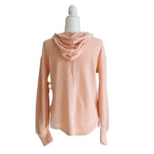 SO Hoodie Sweater Peach Kangaroo Pocket Pullover Lightweight Top Small NEW thumbnail 5