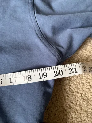 Lululemon All Yours Cropped Hoodie Blue Hooded Sweatshirt Terry Crop Fitted Sz 4 thumbnail 8