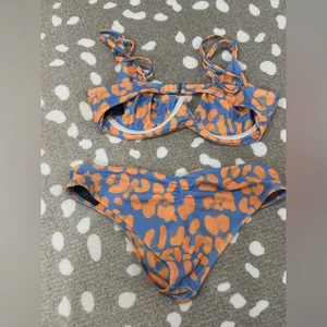 Blackbough Swim Bikini set Splash top bottoms cheeky baby blue willow moderate thumbnail 4