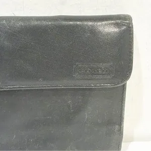 Coach Vintage Black Soft Leather Snap Wallet Multi Card Slot Coin Pouch‎ thumbnail 2