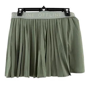 OFFLINE by Aerie Sage Green Pleated Tennis Skirt Logo Goals Skort Large NWT‎ thumbnail 1