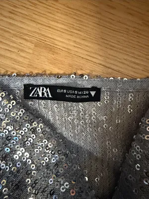 Zara Silver Sequin Cowl Camisole thumbnail 2