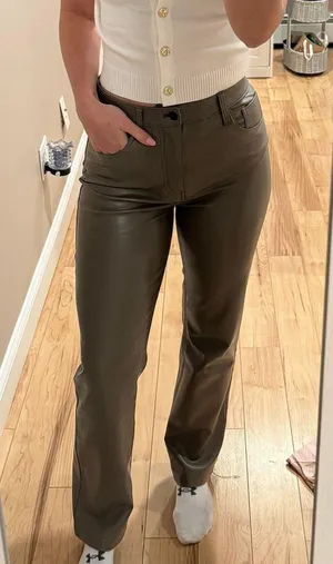 Abercrombie Leather Pants Size 28 thumbnail 1