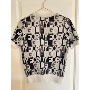 Foray Golf Knit Polo Women XS Black White Logo Print Short Sleeve Cotton Sweater thumbnail 8