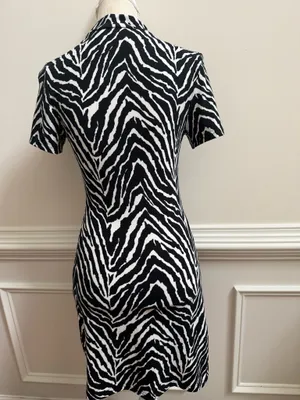 Zebra Pint Dress Multiple Size M thumbnail 6