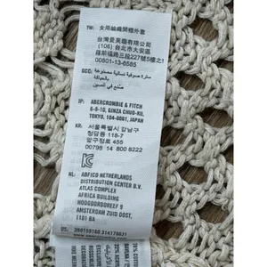 Hollister Cardigan Womens S Cream Crochet Open Knit Fringe Boho Cotton Duster thumbnail 4