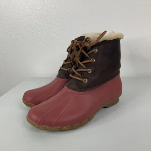 Sperry Pink‎ Rubber Boots Size 8 thumbnail 3