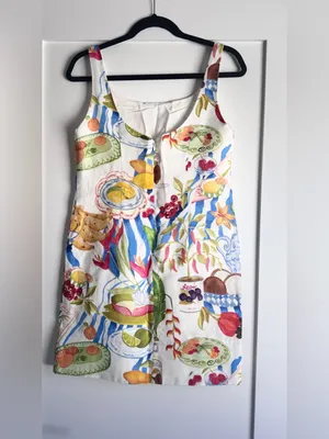 FARM Rio Fresh Table Linen Mini Dress S Fruit Tropical Resort Vacation thumbnail 5