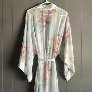 Victoria's Secret Collection Kimono Robe Women's Size L Floral Vintage 90s Robe thumbnail 6