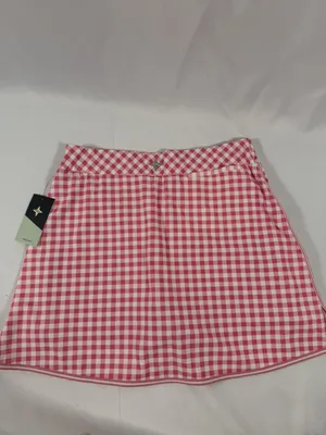 Tuckernuck Karrie Golf Skort in Pink Gingham Size Medium thumbnail 2