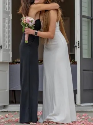 Lulu's White Satin V-Neck Slip Maxi Dress thumbnail 2