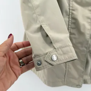 GEOX Respira Womens Beige Utility Jacket Size 8 Breathable Windproof Coat W5220D thumbnail 5