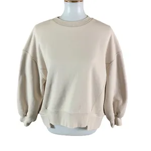 Public Tokyo Beige Minimalist Oversized Crewneck Sweatshirt Free Size Streetwear thumbnail 2