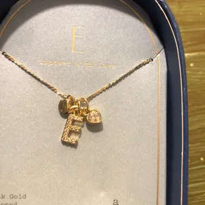 A New Day NWT 14K Gold Dipped Charm Initial "E" Pendant Necklace thumbnail 3