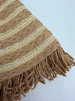 Straw Clutch Women’s Handbag Fringed Boho Vacation Envelope thumbnail 3
