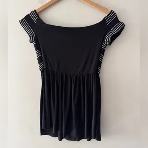 Bailey 44‎ Black and White Knit Off the Shoulder Top thumbnail 3