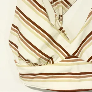Free People‎ Gidget Sports Bra Ivory Combo Stripe Size Small Athletic thumbnail 3