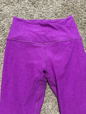 Beyond Yoga Women’s Vivid Plum Heather At Your Leisure High‎ Waist Leggings XS thumbnail 4