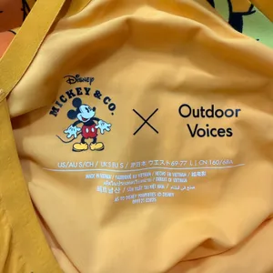 Outdoor Voices Disney Mickey & Co Goofy Exercise Dress Yellow Small Mini Pocket thumbnail 6