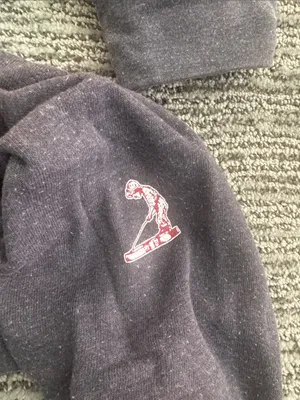Crewneck Sweater - Navy with White & Red Logo thumbnail 4