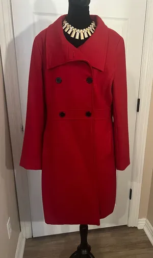 Red fall coat thumbnail 1
