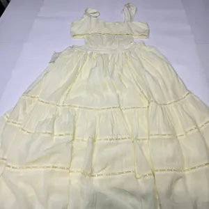 Tularosa Eleanora Embroidered Dress in Mellow Yellow Large thumbnail 13