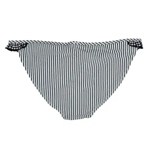 Aerie Bikini Bottoms Black White‎ Stripe Ruffle Gingham Size M thumbnail 2