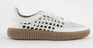 Free People Wimberly White Woven Sneakers with Gum Sole New w/ Box 8.5 thumbnail 1