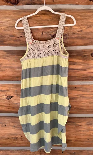 Free People Womens Luca Linen Blend Crochet Tank Top thumbnail 4