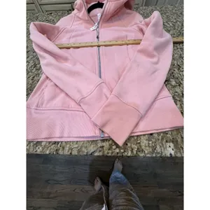 Lululemon Scuba Full Zip Hoodie Pink Size 6 Sweatshirt Athlesiure Performance thumbnail 8