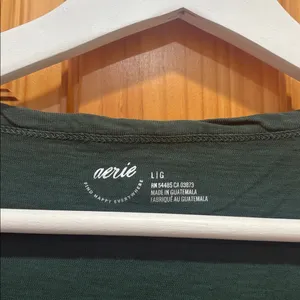 Aerie Size Large Green Oversized Pocket Top thumbnail 4