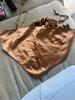 Forever 21 Copper Satin Point-Hem scarf Cami top thumbnail 8