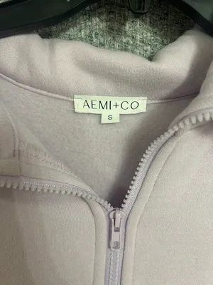 Cropped Half Zip Purple thumbnail 2
