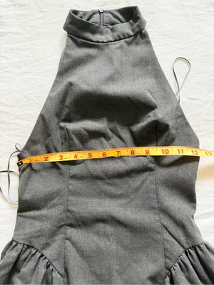 Zara Charcoal Halter Fit and Flare Mini Dress thumbnail 9