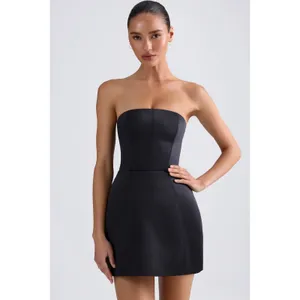 Oh‎ Polly Haisley Bandeau Structured Tulip Mini Dress NWT Size US 0 Black thumbnail 5