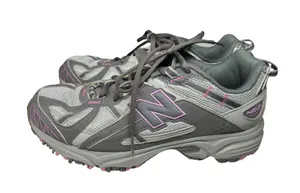 New Balance 411 All Terrain Gray Pink Athletic Shoes Outdoor hiking 8 camping thumbnail 1