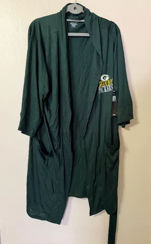 NEW NFL Green Bay Packers Dark Green Robe with Logo size XL thumbnail 1