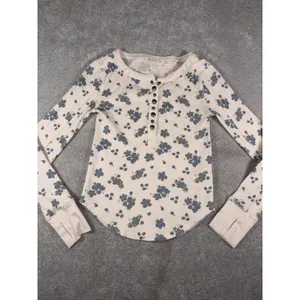 We The Free Free People Everest Floral Thermal Henley Long Sleeve Top thumbnail 3