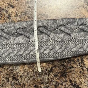 Abercrombie Sweater Wool Angora Cable Knit Turtleneck Y2K Preppy Gray Medium thumbnail 9