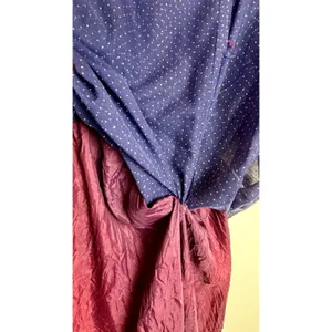 Handmade Vintage OOAK 70s Women's Boho Prairie Polka Dot Maxi Dress Sheer Size XXS thumbnail 8