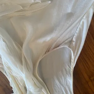 cream silk ruffled tunic thumbnail 7