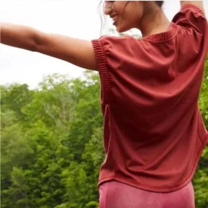 Free People Movement Run Around Tee Red ~ Size Small thumbnail 4
