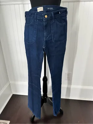 NEW Pilcro The Icon Low Rise Flare Jeans in Dark Blue~ Size 28 thumbnail 4